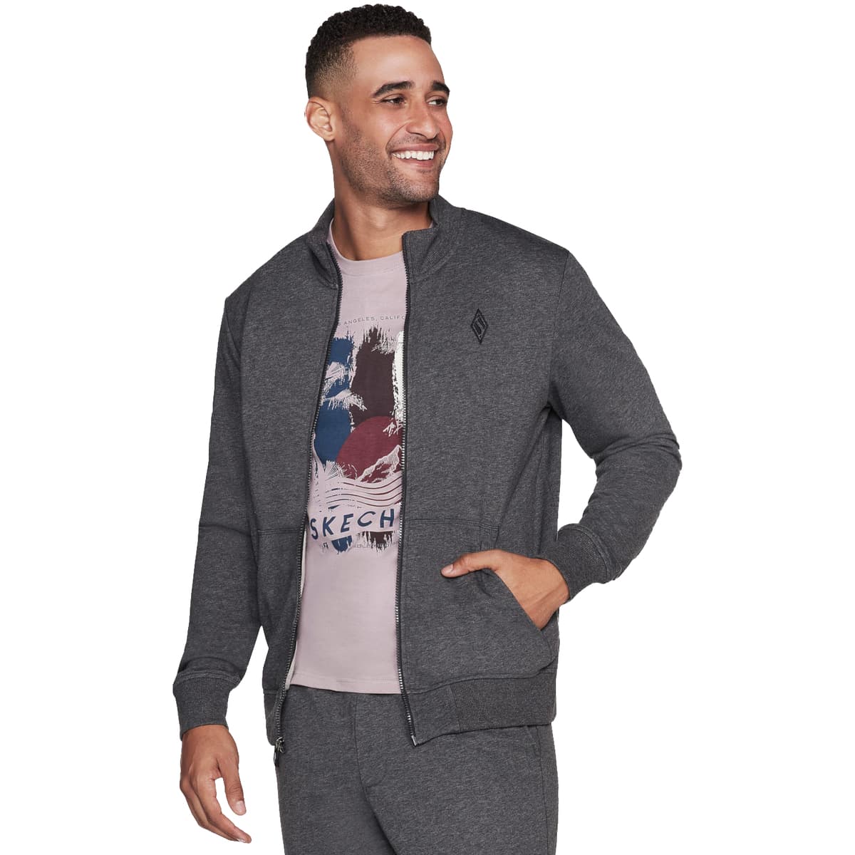Men's Cardigans Skechers Gray