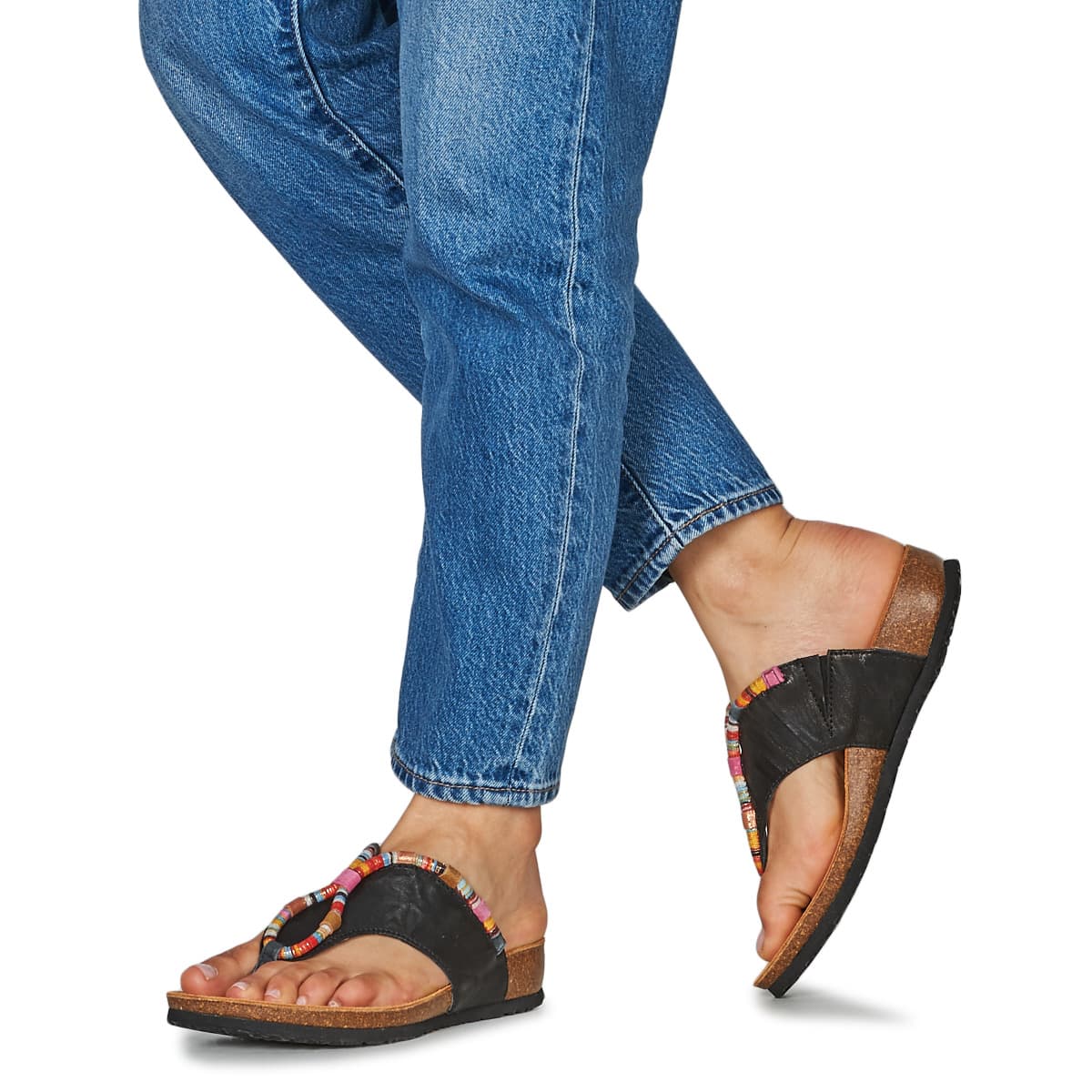 Women's Flip Flops Think Black