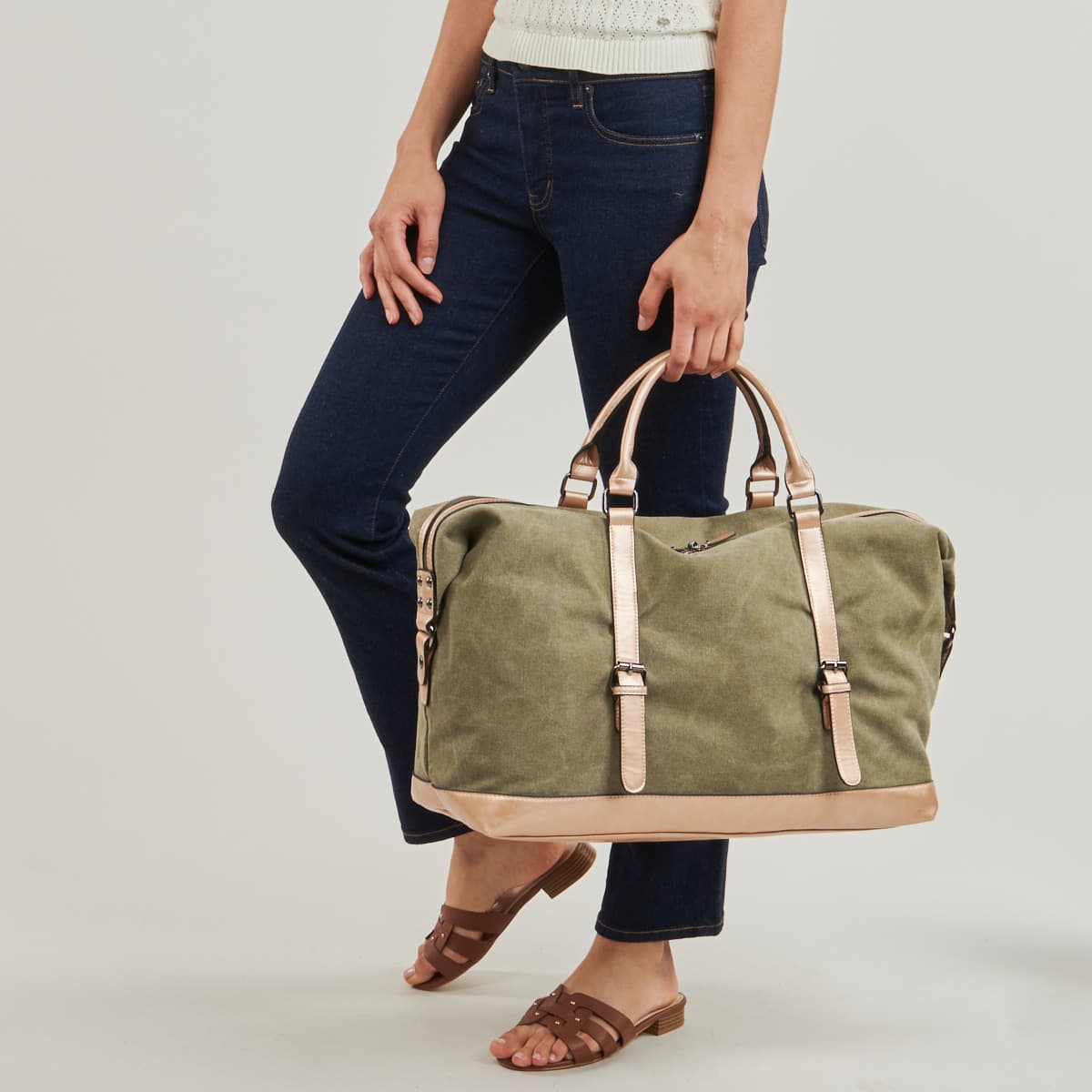 Women's Travel Bags Casual Attitude Khaki