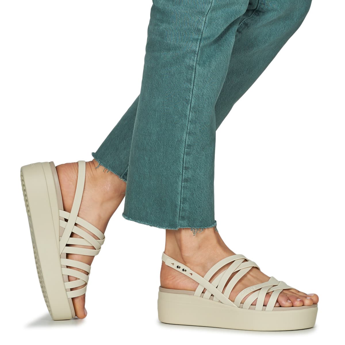 Women's Platforms Crocs Beige