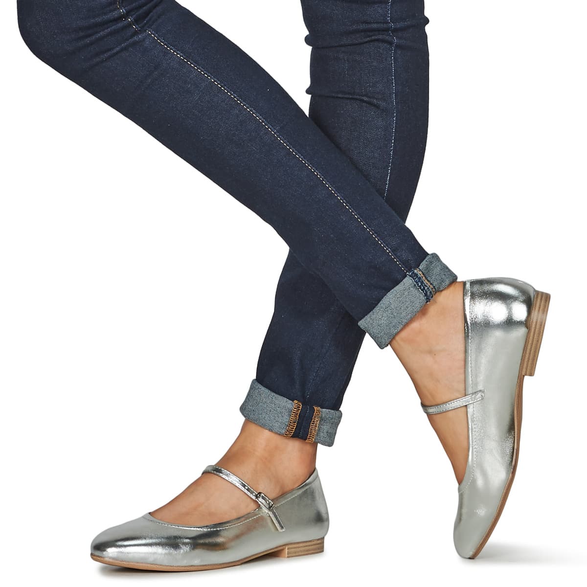 Women's Ballet Flats Tamaris Silver