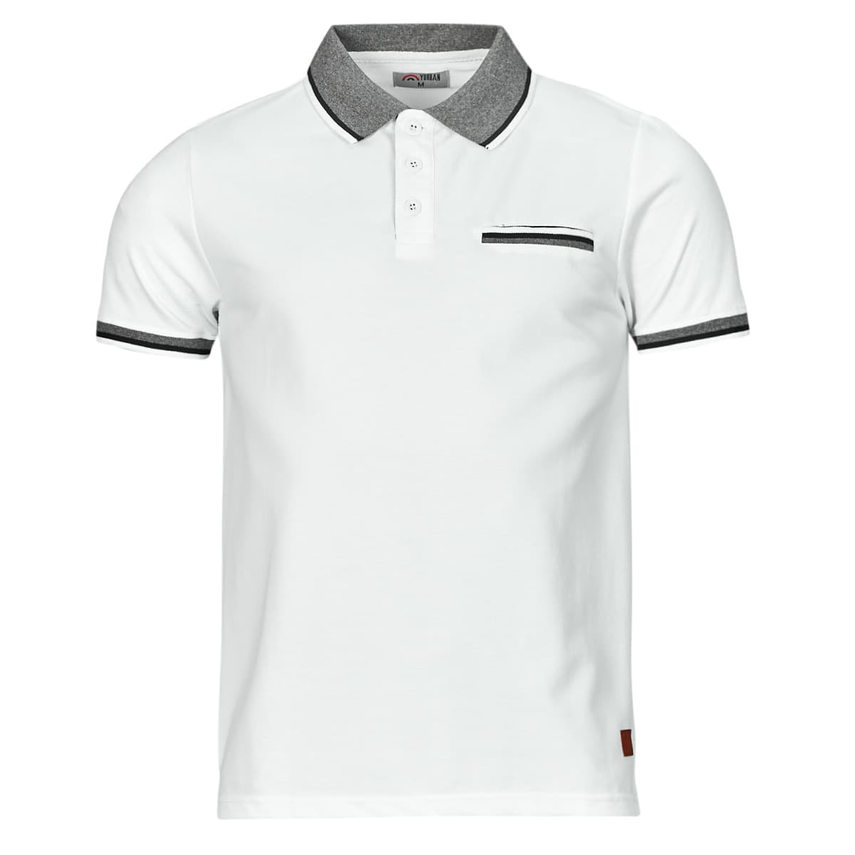 Πόλο με κοντά μανίκια Yurban NEW-POLO-WHITE