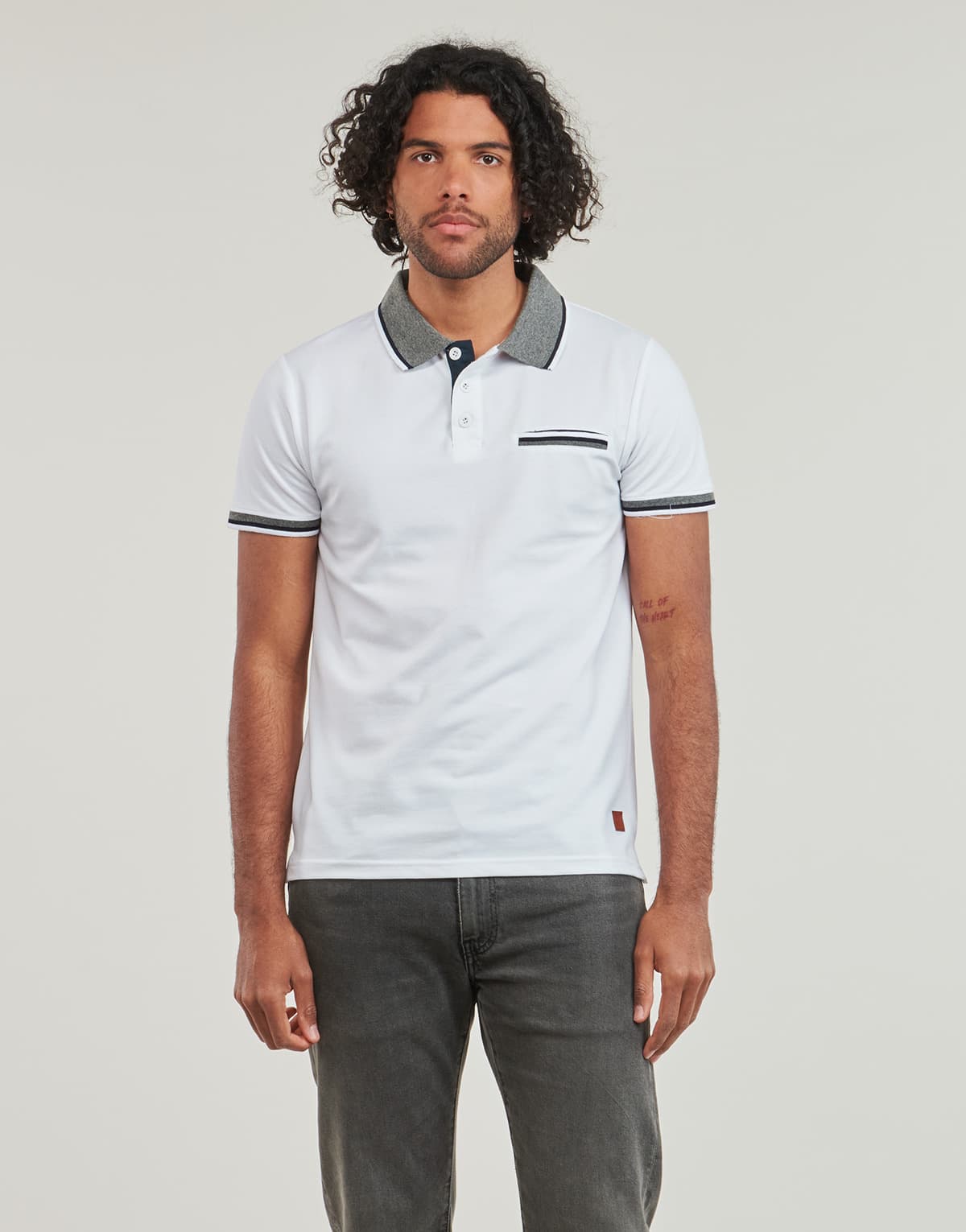 Men's Polo Shirts Yurban White