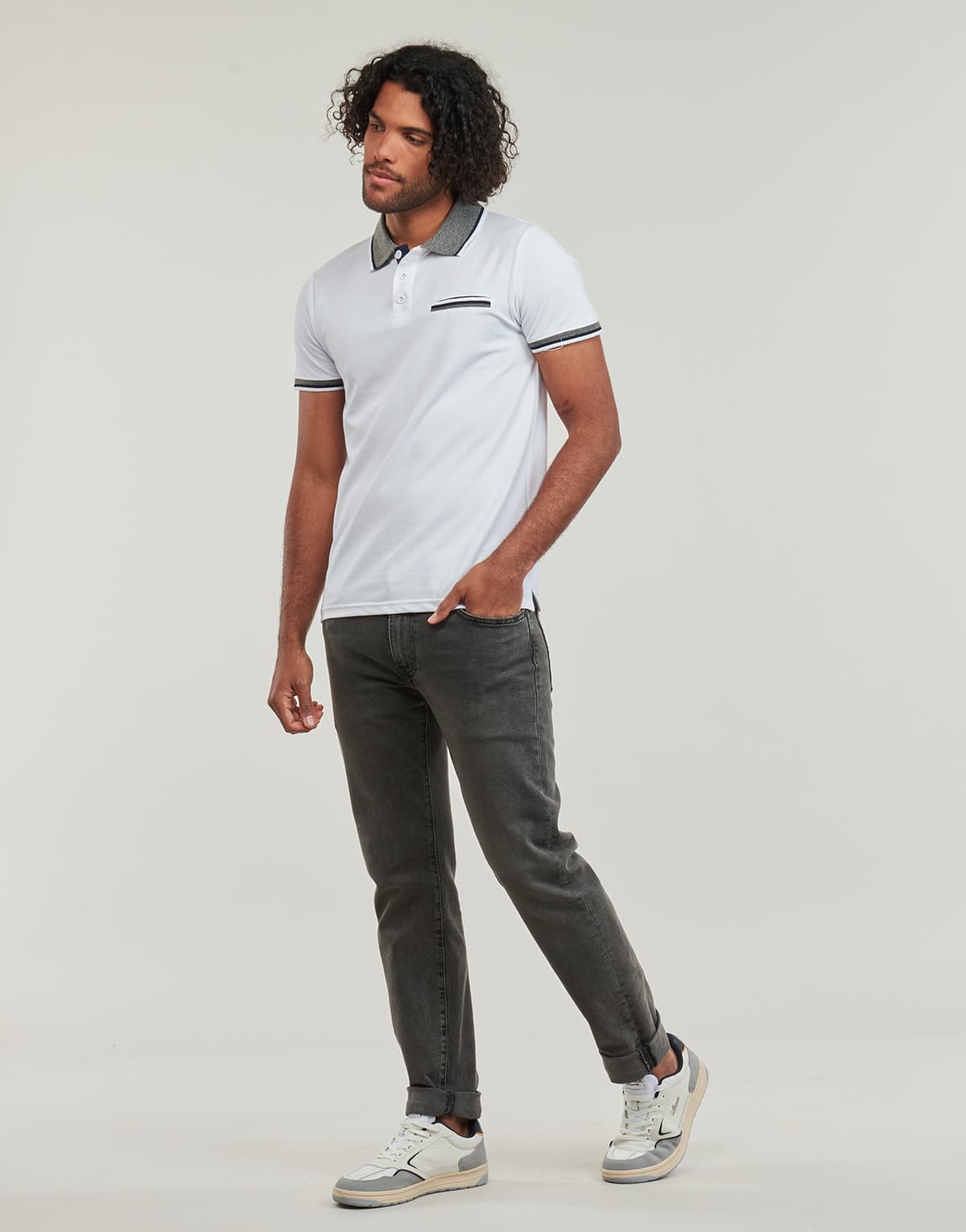 Men's Polo Shirts Yurban White