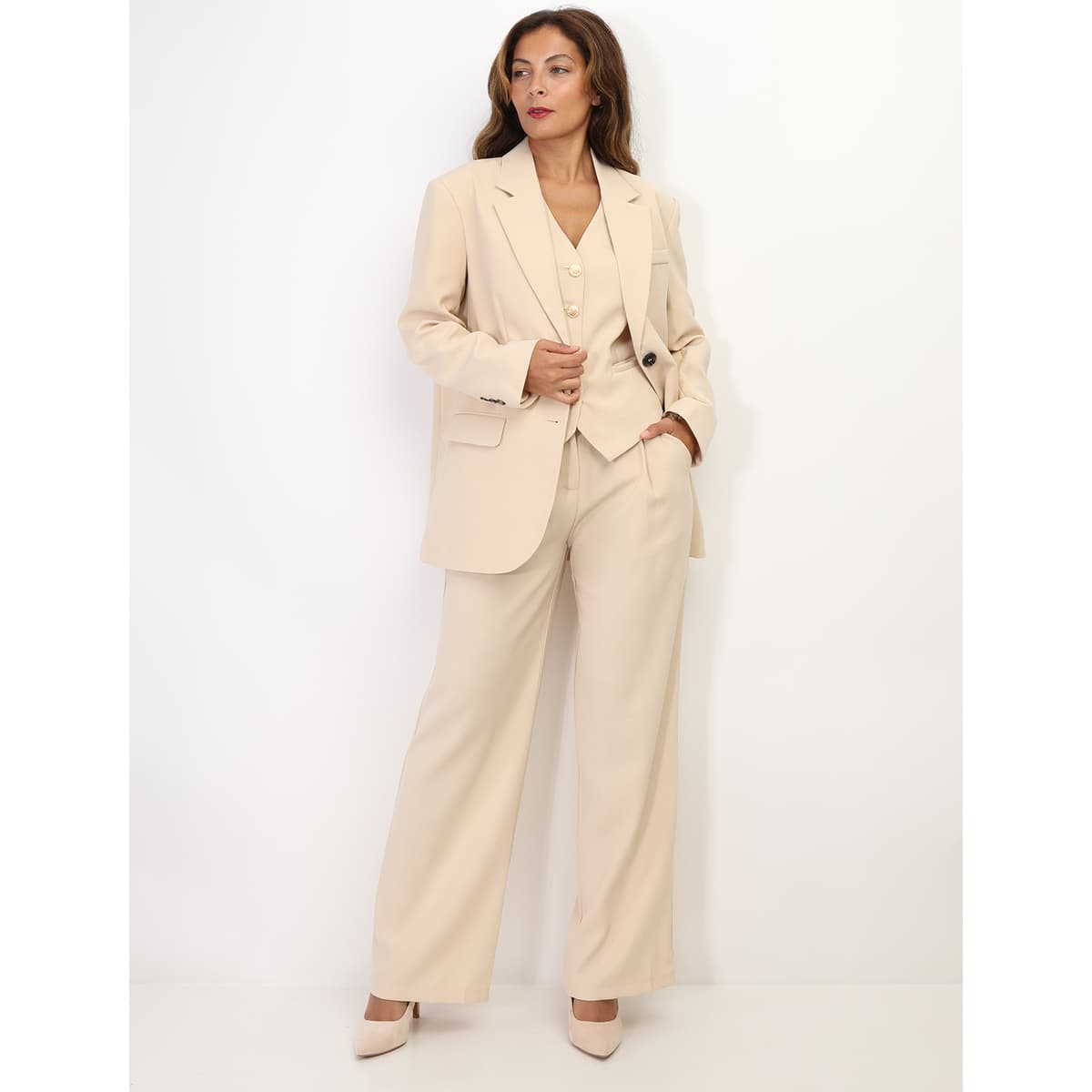 Women's Blazers La Modeuse Beige