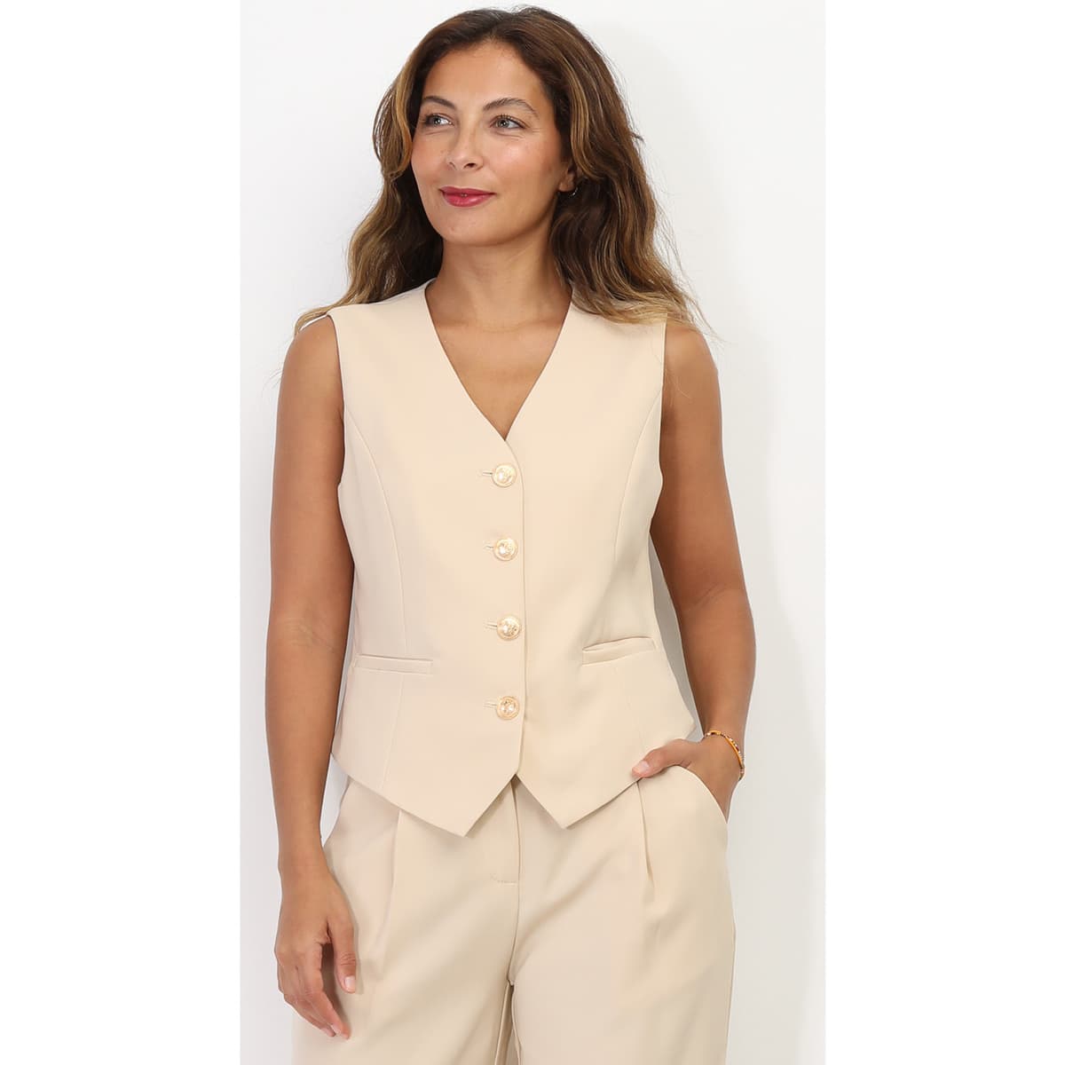Women's Blazers La Modeuse Beige