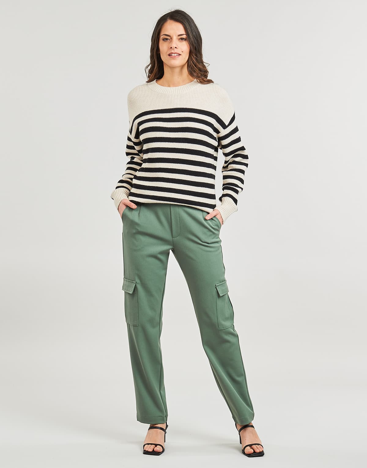 Women's Pants Vila Khaki