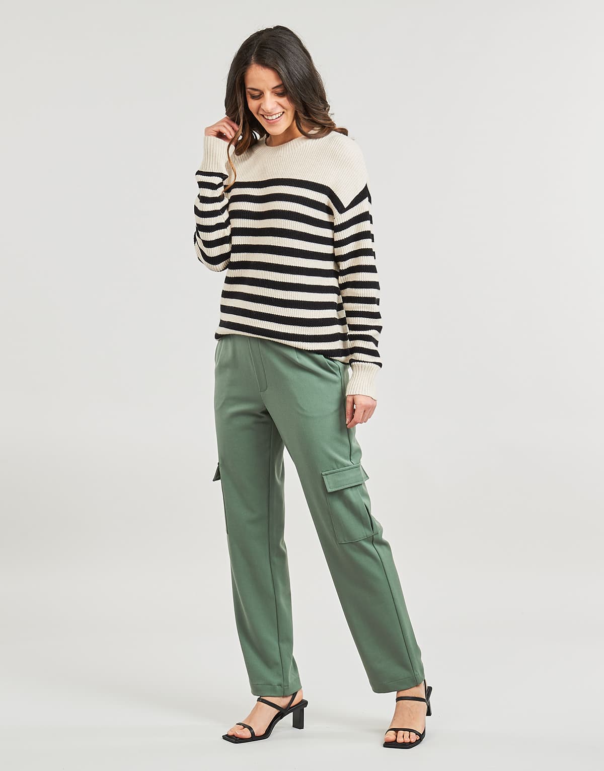 Women's Pants Vila Khaki