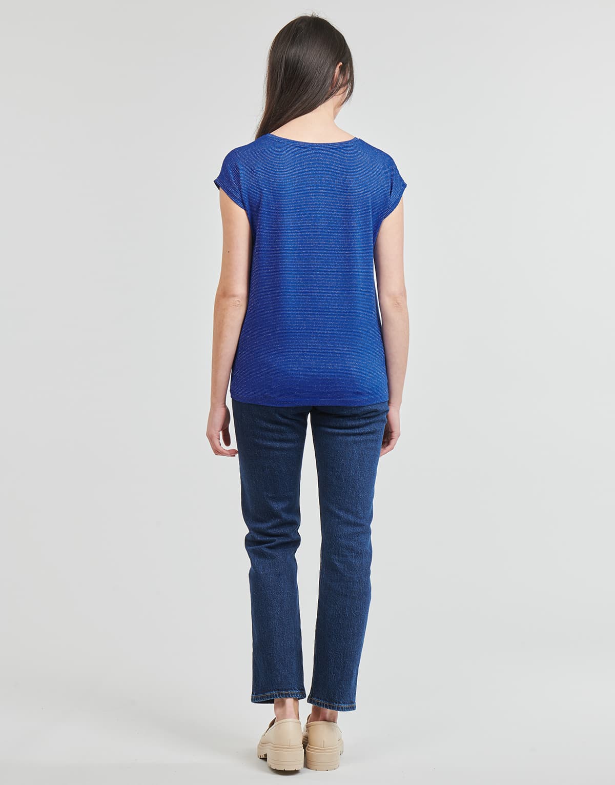 Women's T-Shirts Pieces Blue