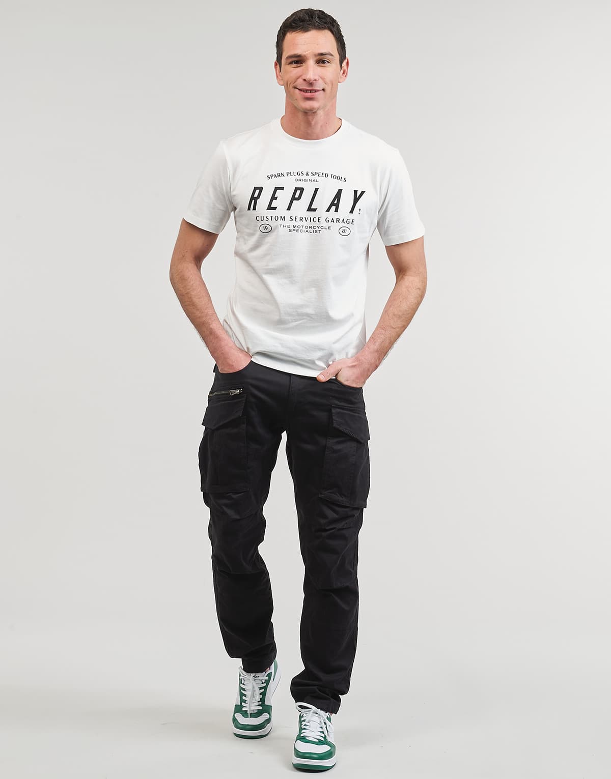 Men's Pants Replay Black