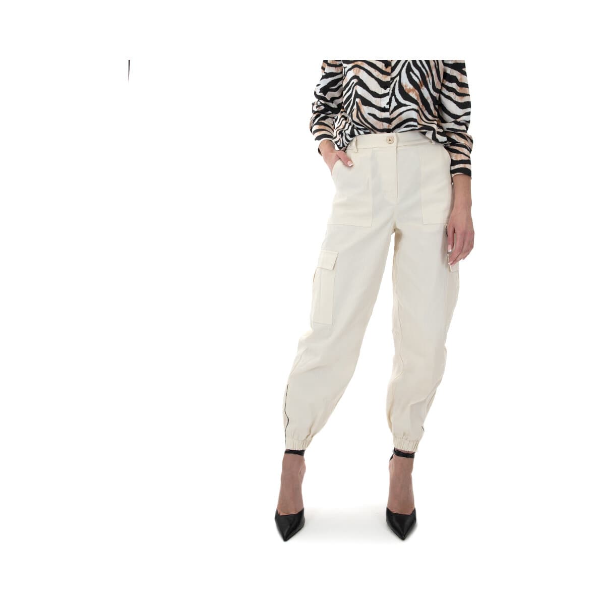 Παντελόνια Moutaki HIGH WAIST SLOUCHY FIT CARGO PANTS WOMEN