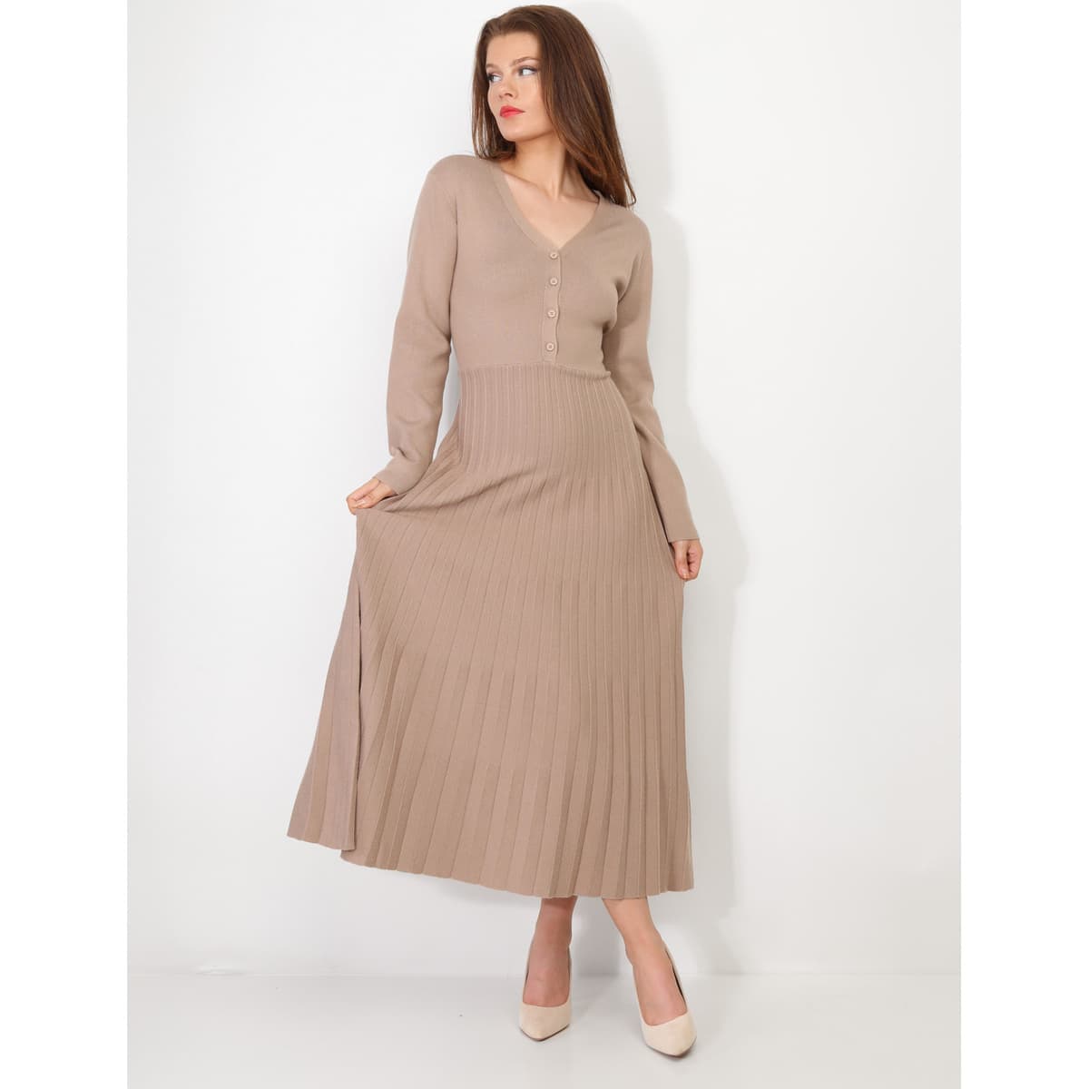 Women's Dresses La Modeuse Beige