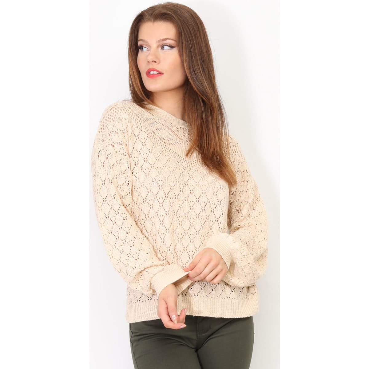 Women's Sweaters La Modeuse Beige