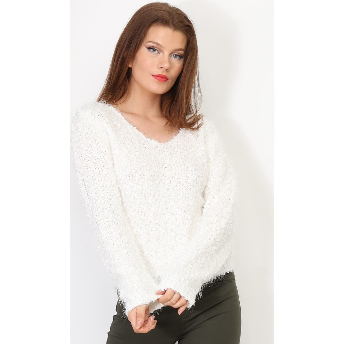 Women's Sweaters La Modeuse White