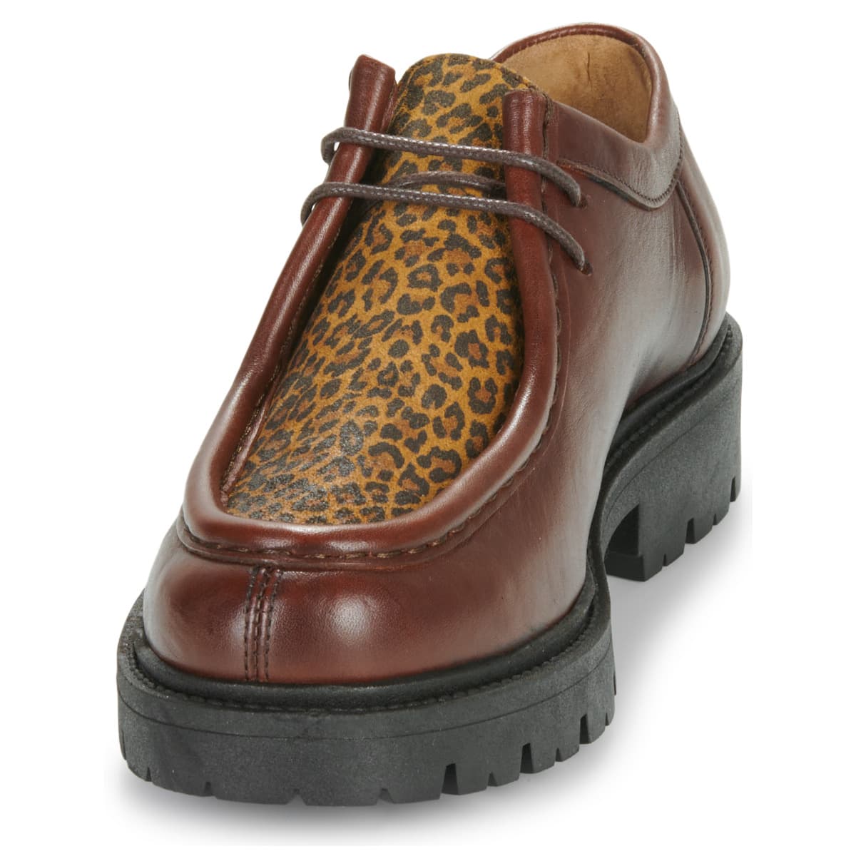 Women's Derby Shoes Pellet Brown