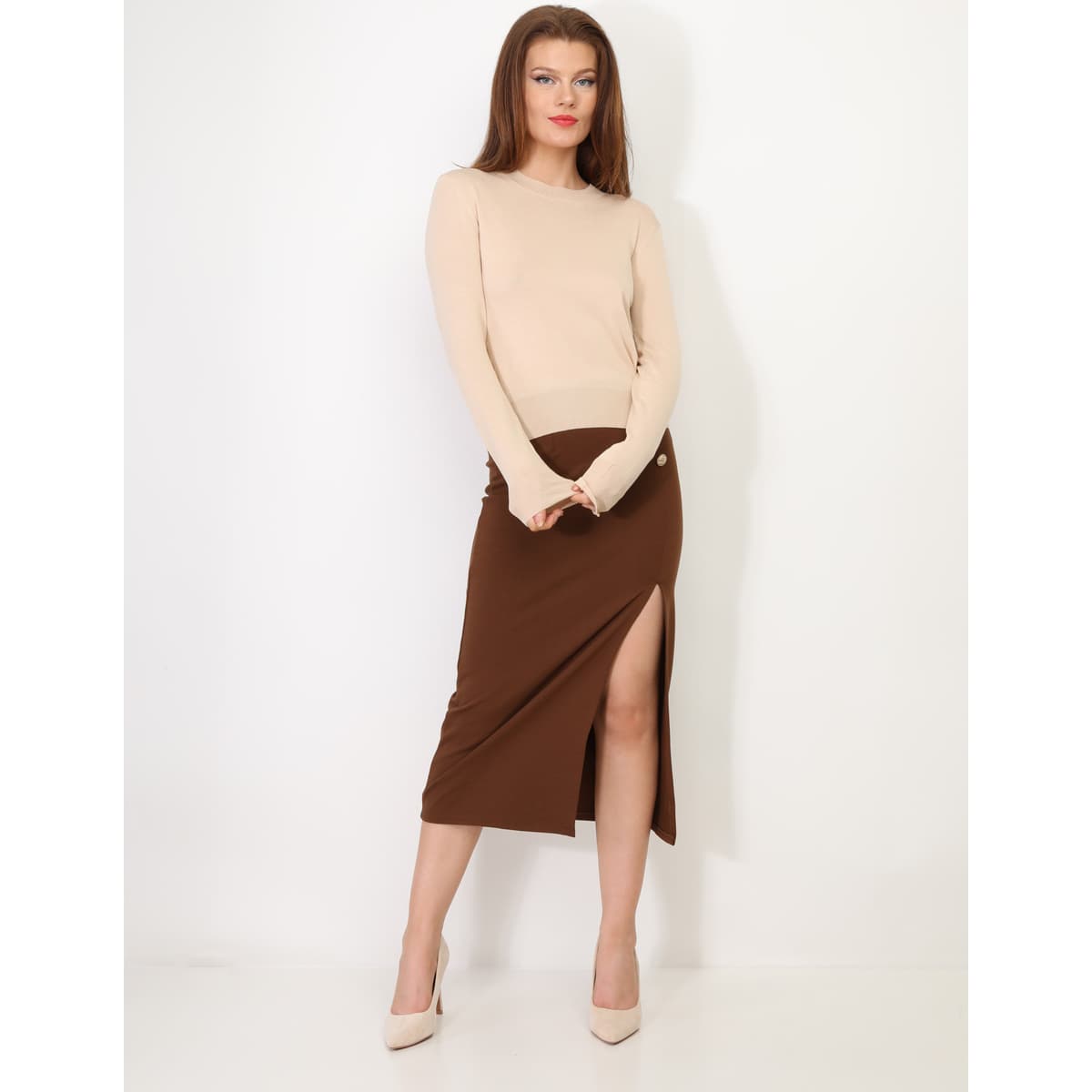 Women's Sweaters La Modeuse Beige