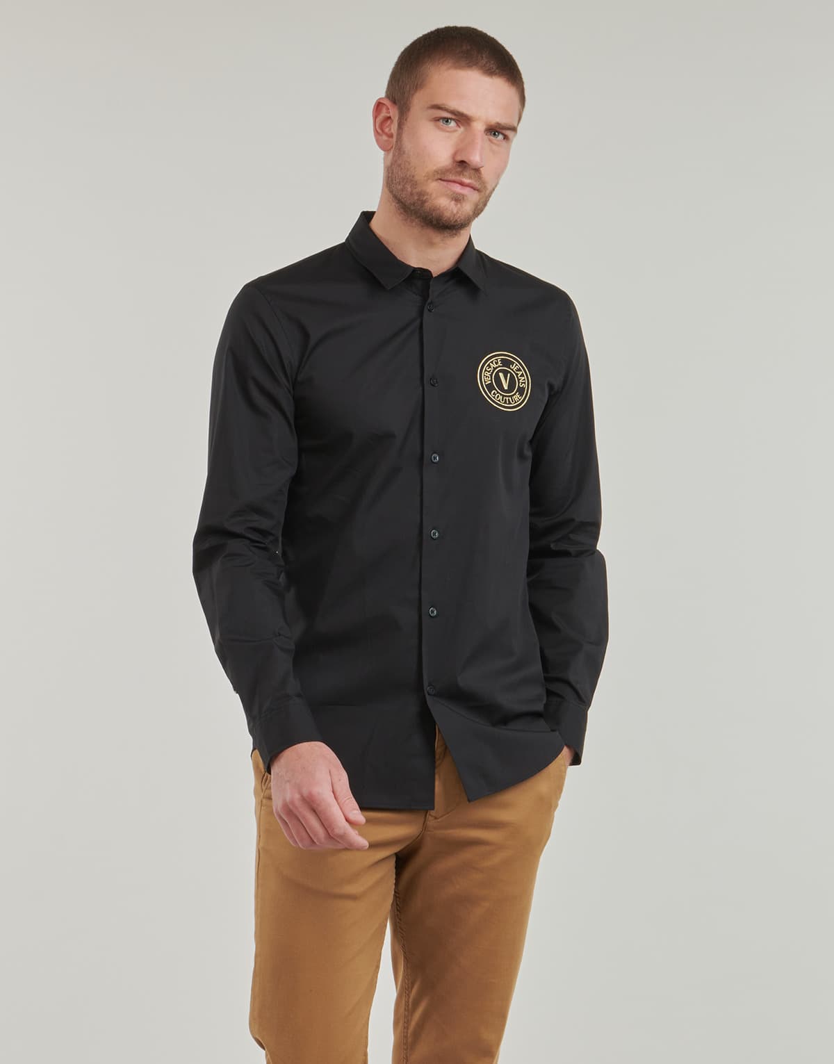 Men's Shirts Versace Jeans Couture Black