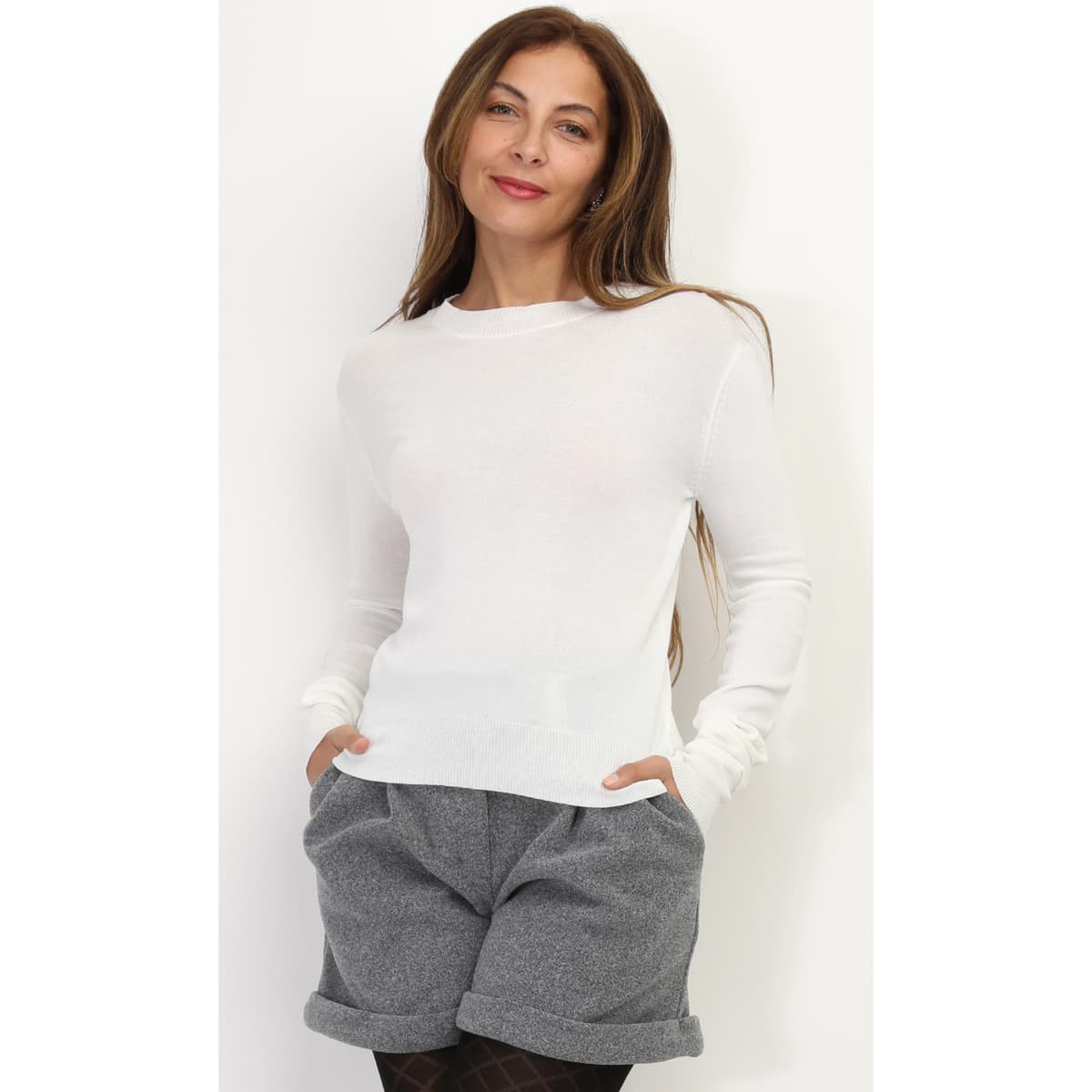 Women's Sweaters La Modeuse White