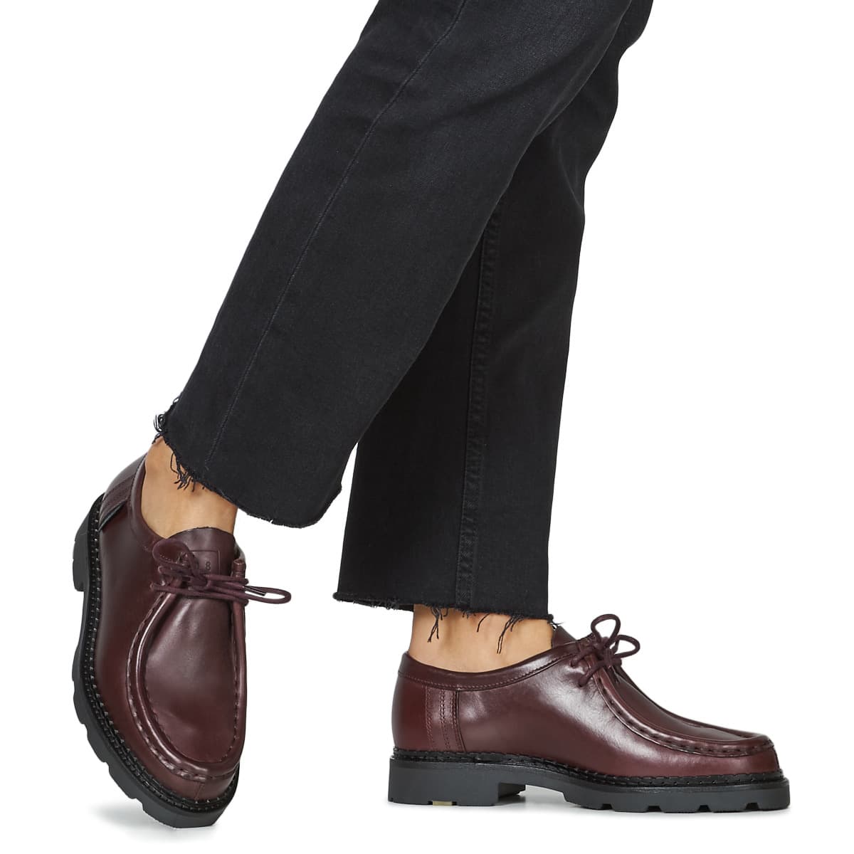 Women's Derby Shoes Pellet Bordeaux