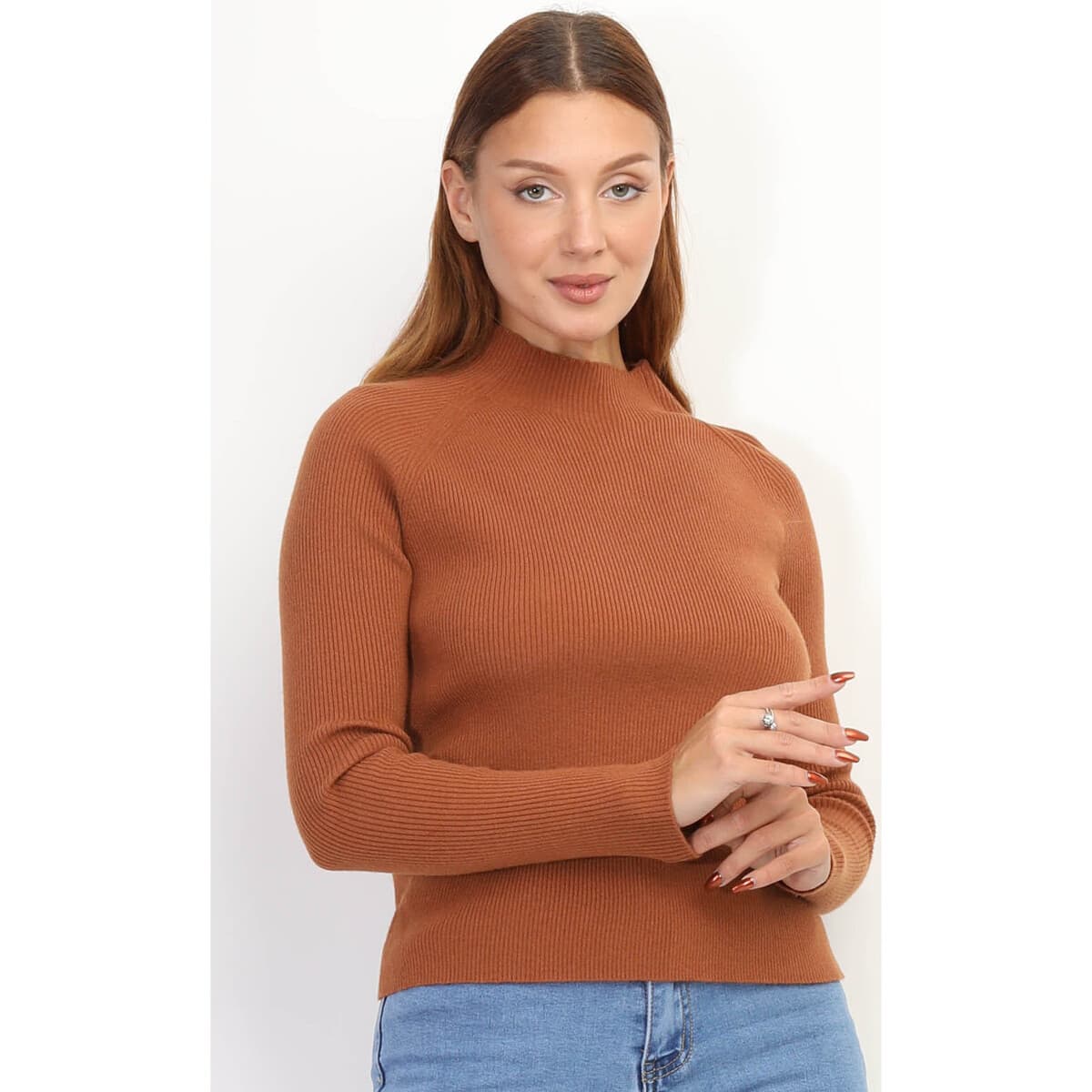 Women's Sweaters La Modeuse Brown