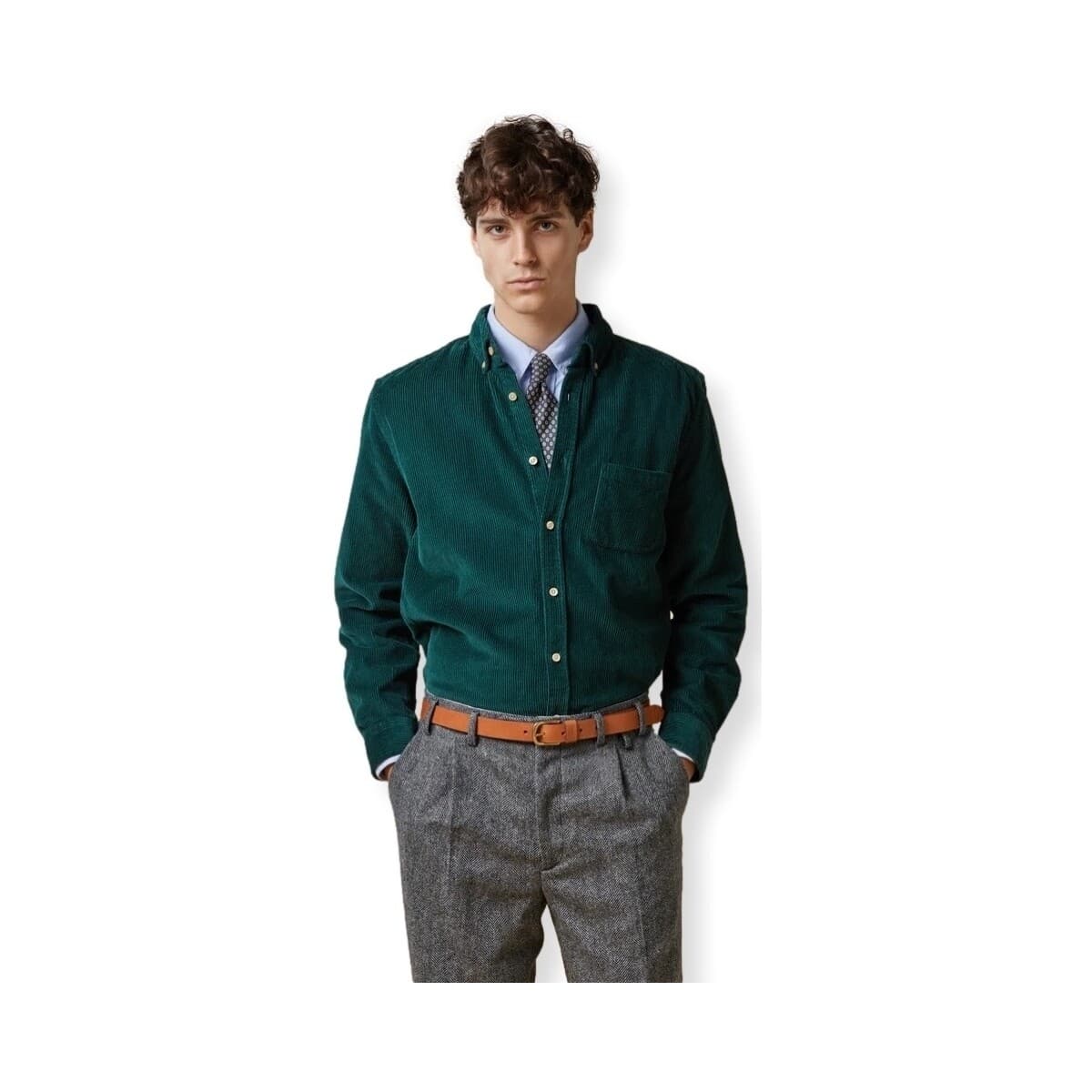 Men's Shirts Portuguese Flannel Green