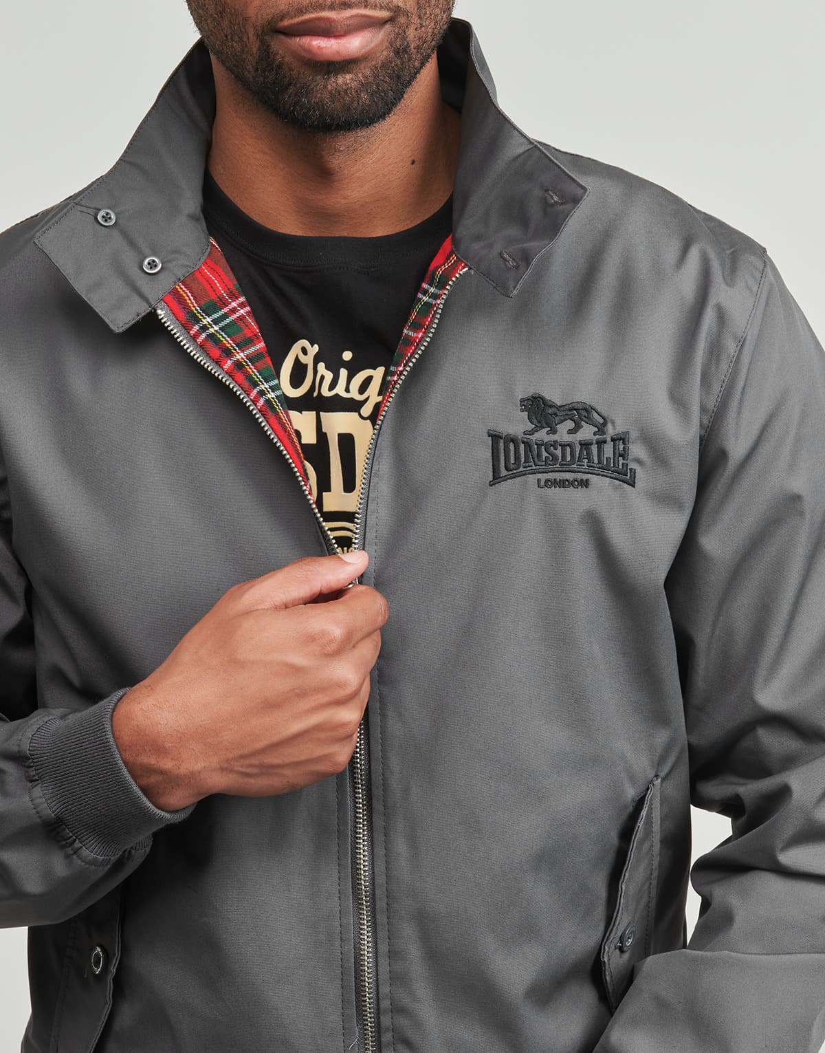 Men's Jackets Lonsdale Gray