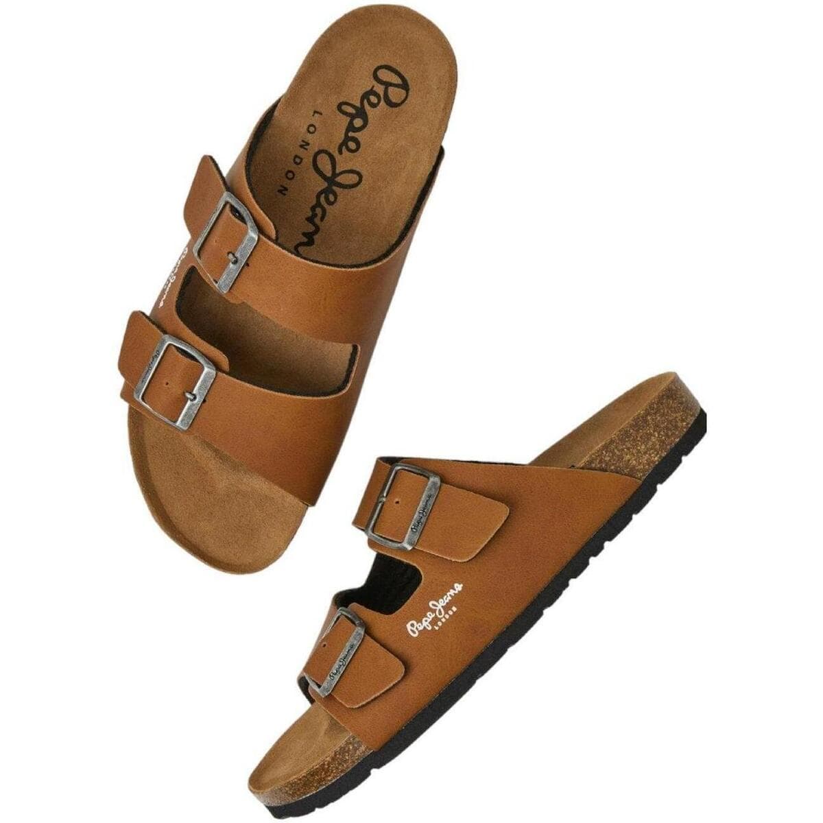 Men's Flip Flops Pepe Jeans Brown