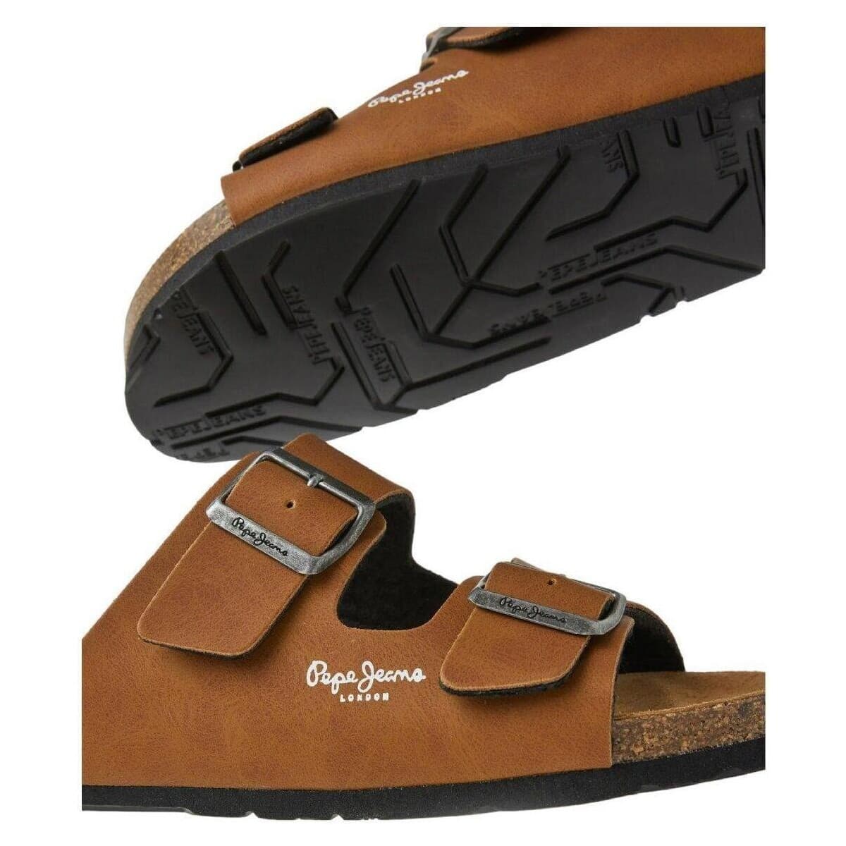 Men's Flip Flops Pepe Jeans Brown