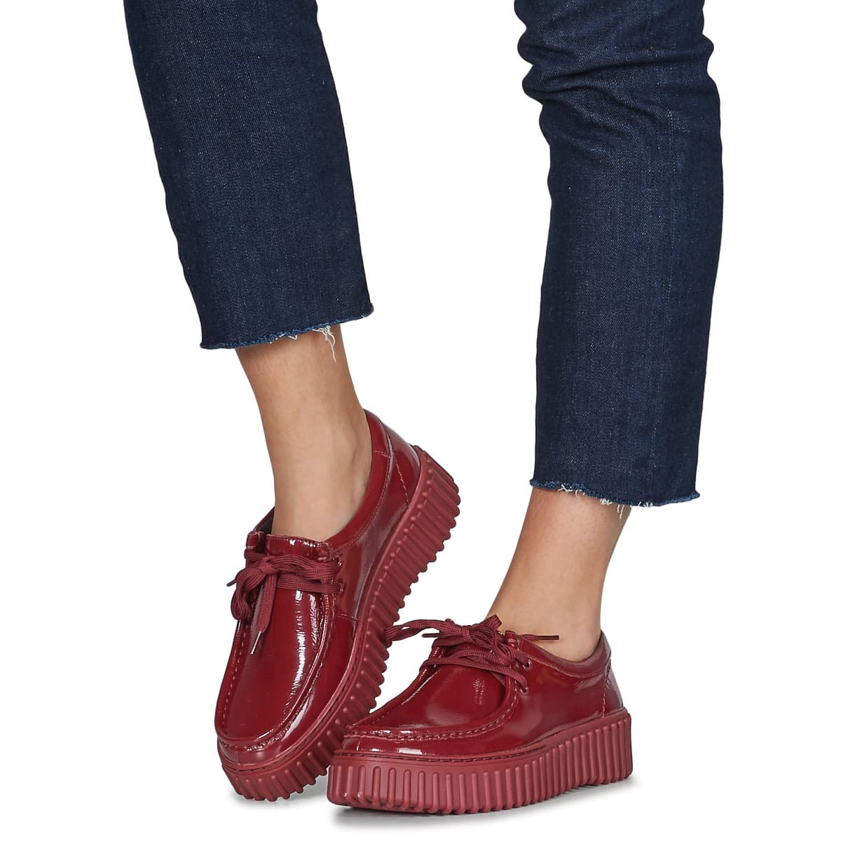 Women's Derby Shoes Clarks Red
