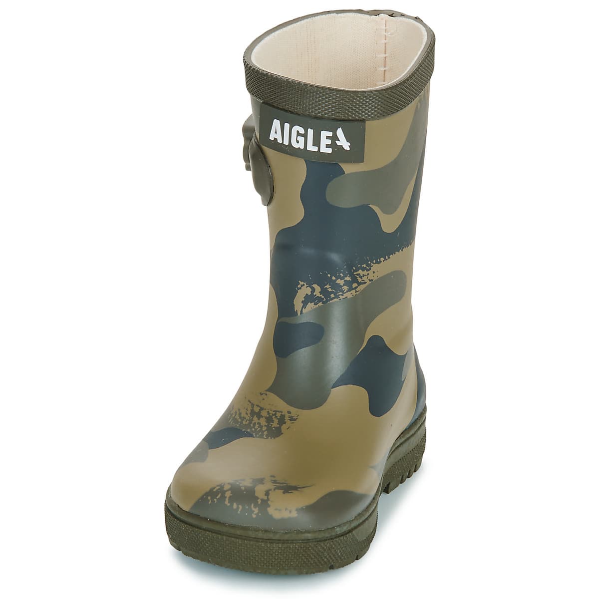 Boys' Wellington Boots Aigle Khaki
