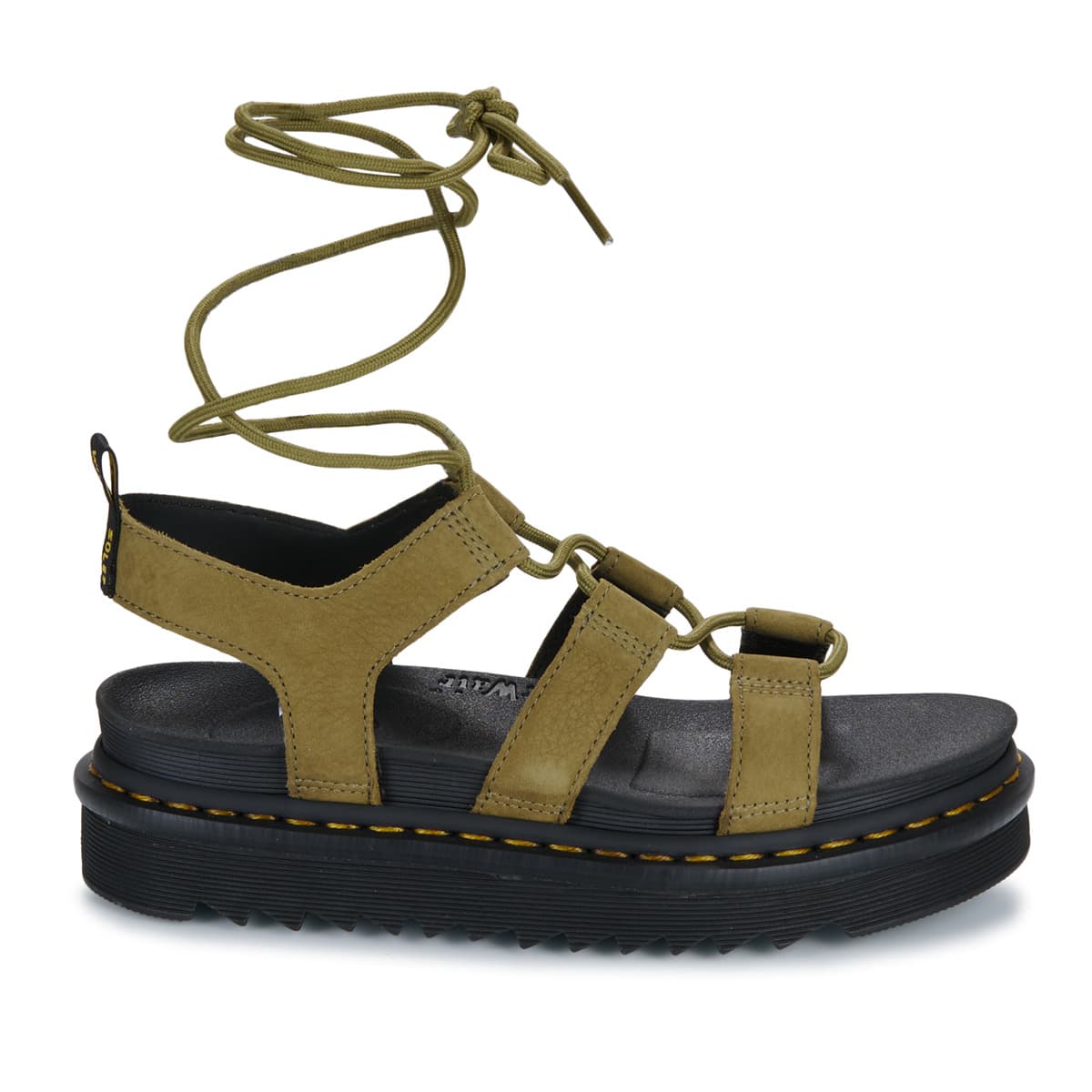 Women's Platforms Dr. Martens Khaki