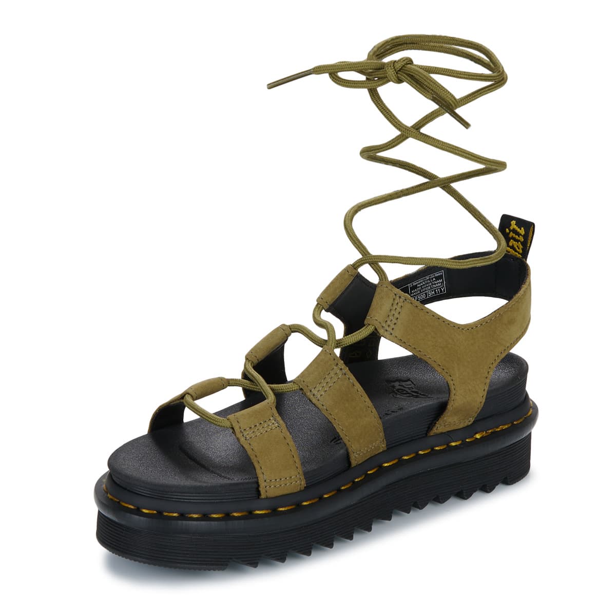 Women's Platforms Dr. Martens Khaki