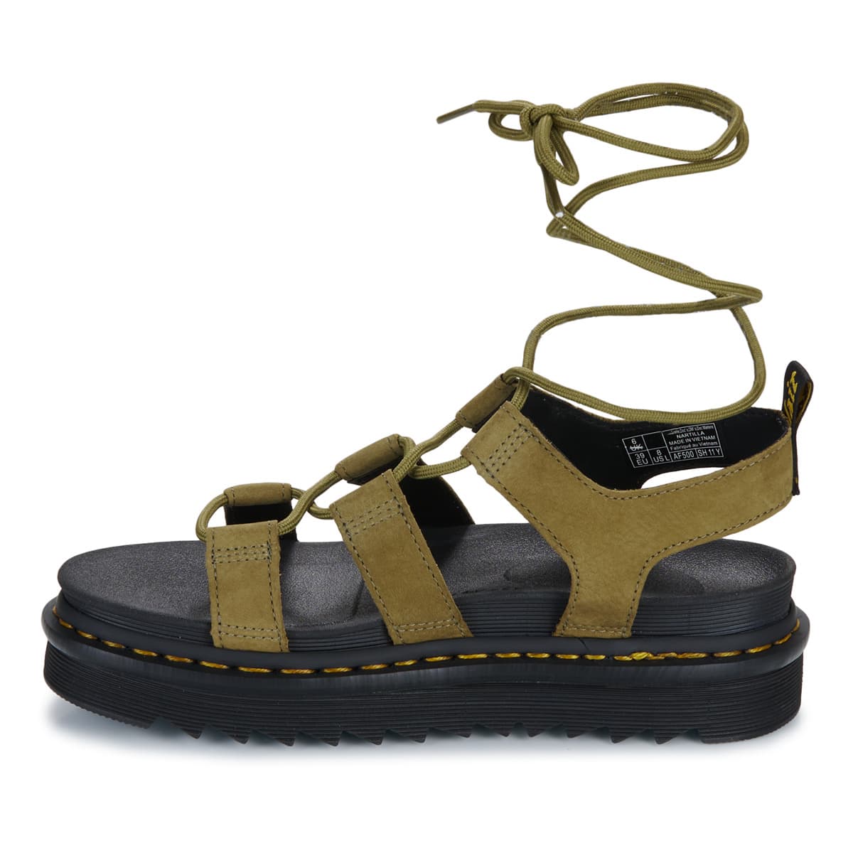 Women's Platforms Dr. Martens Khaki