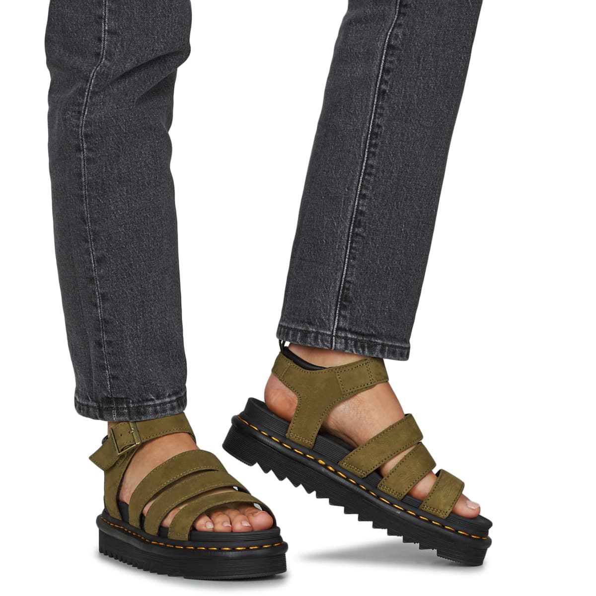 Women's Platforms Dr. Martens Khaki