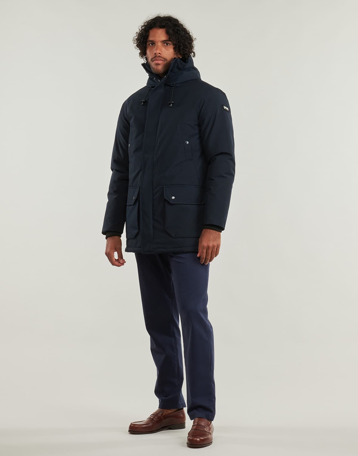 Men's Parkas Schott Blue