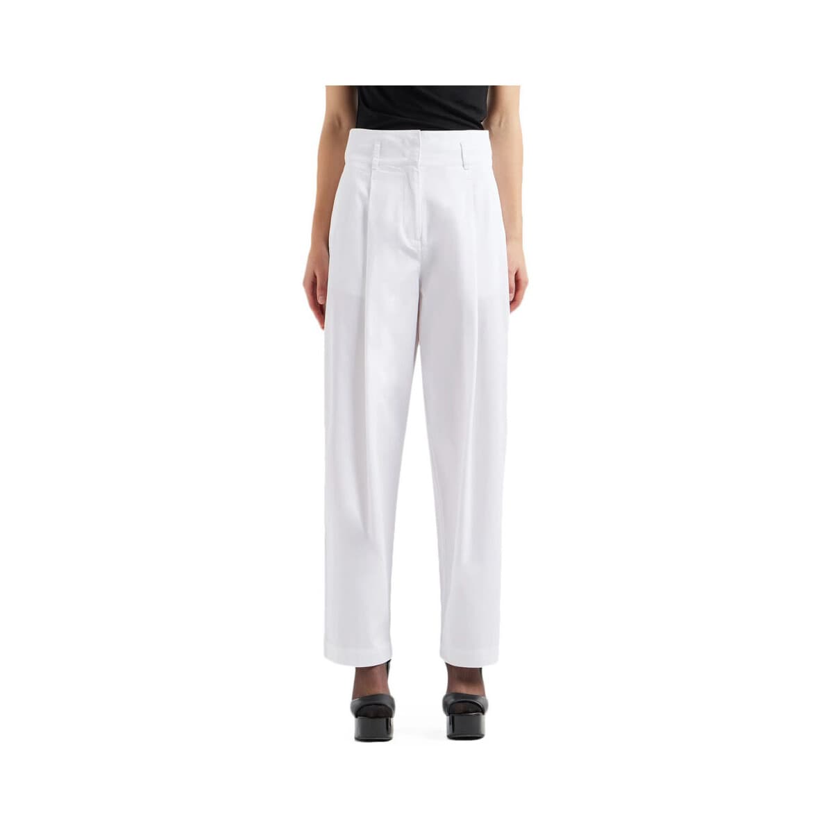 Παντελόνια EAX HIGH WAIST WIDE LEG PANTS WOMEN