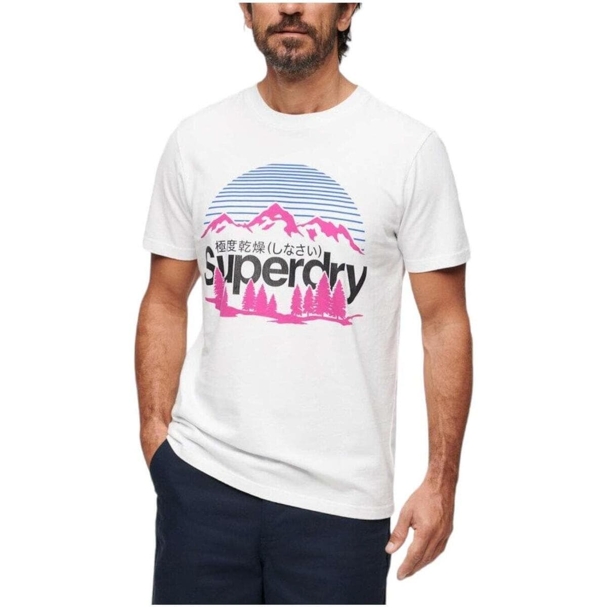 Men's T-Shirts Superdry White