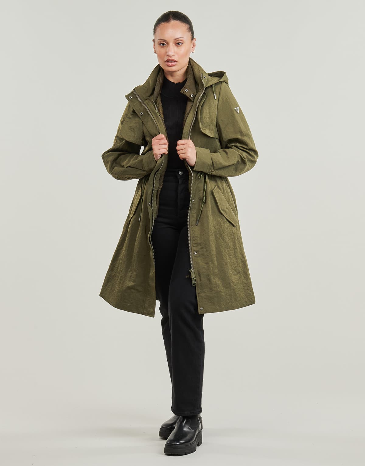 Women's Parkas Guess Khaki