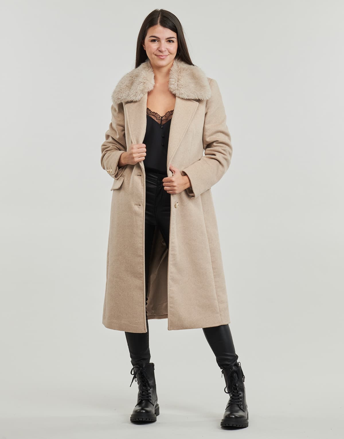 Women's Coats Guess Beige