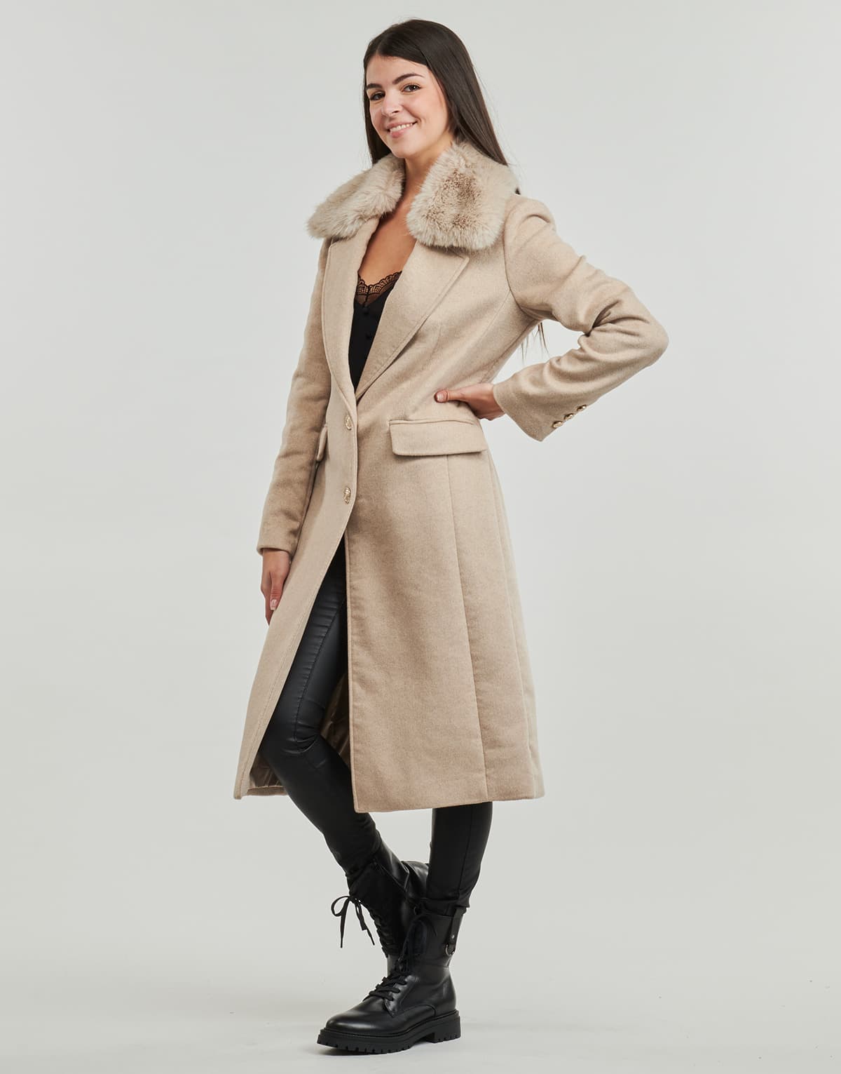 Women's Coats Guess Beige