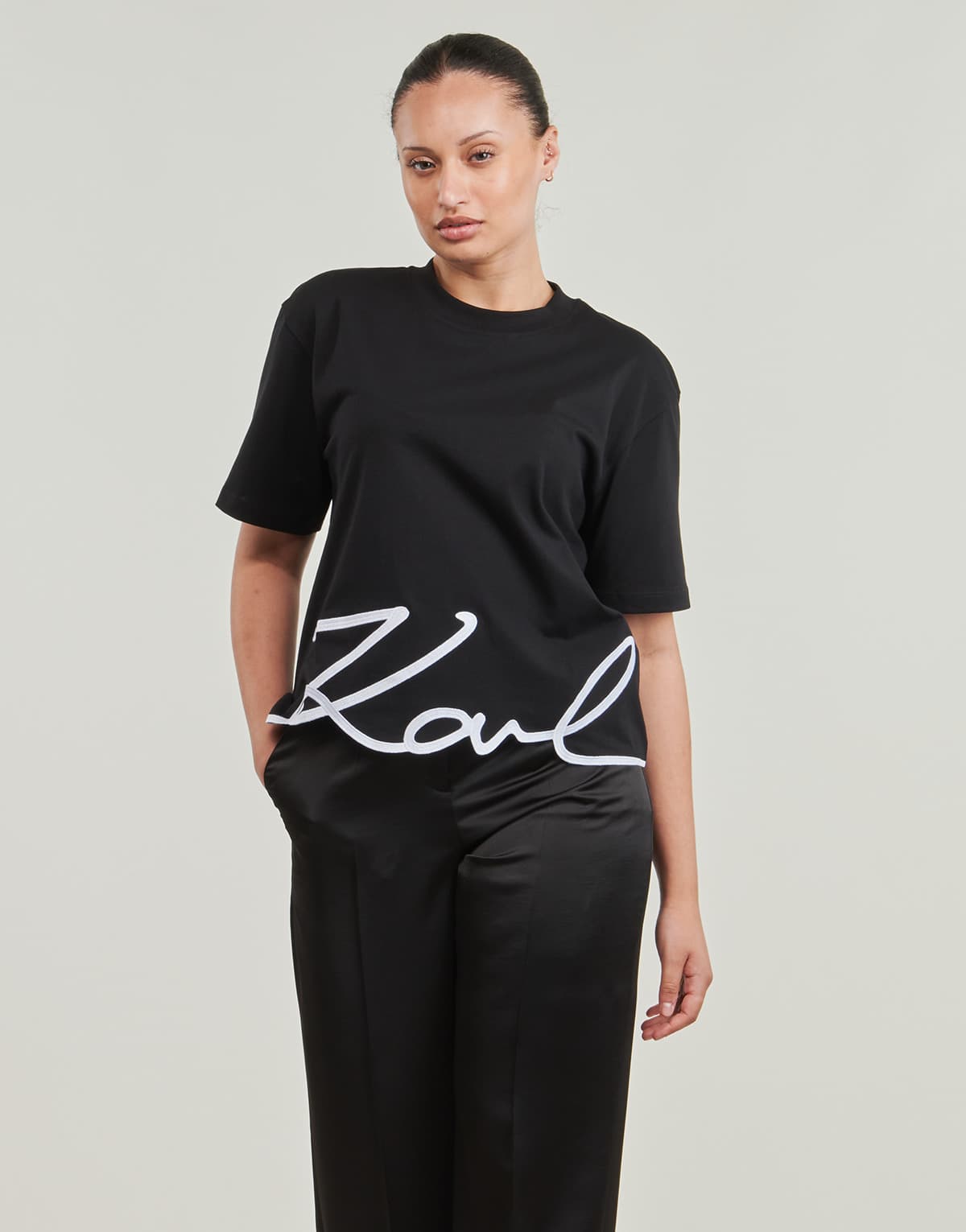 Women's T-Shirts Karl Lagerfeld Black