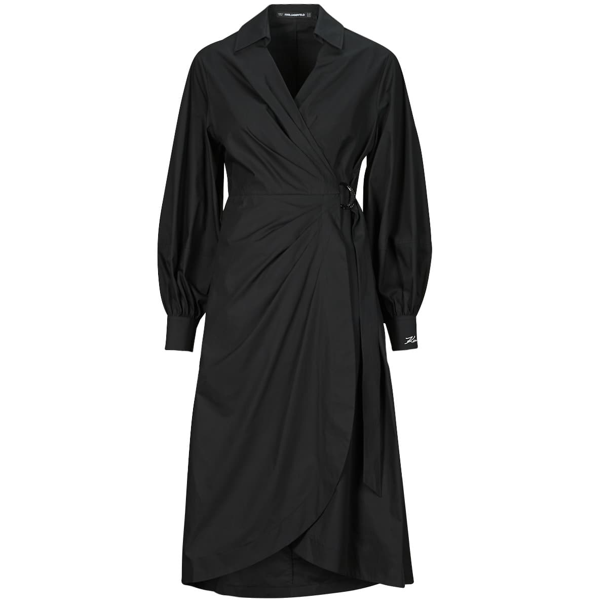 Μακριά Φορέματα Karl Lagerfeld WRAP SHIRT DRESS
