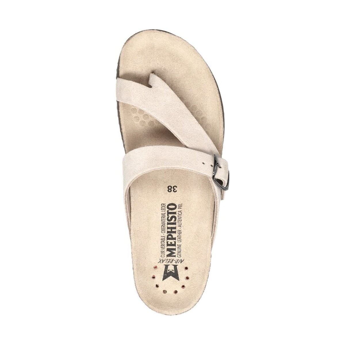 Women's Flip Flops Mephisto Beige