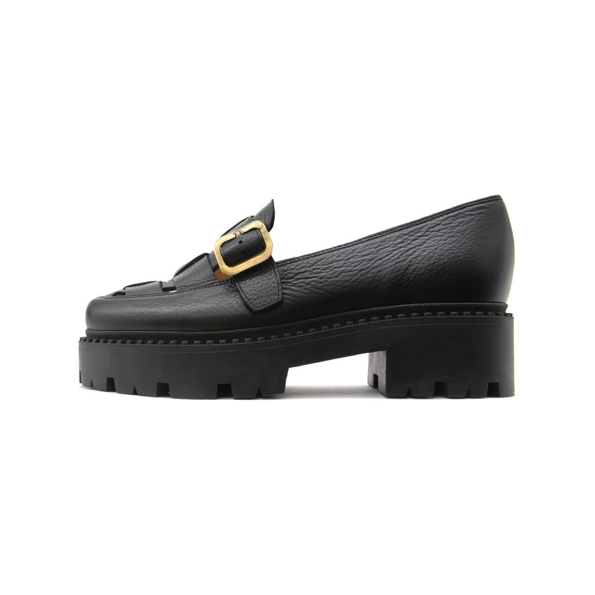 Μοκασσίνια Bacali Collection LEATHER CHUNKY MOCCASINS WOMEN