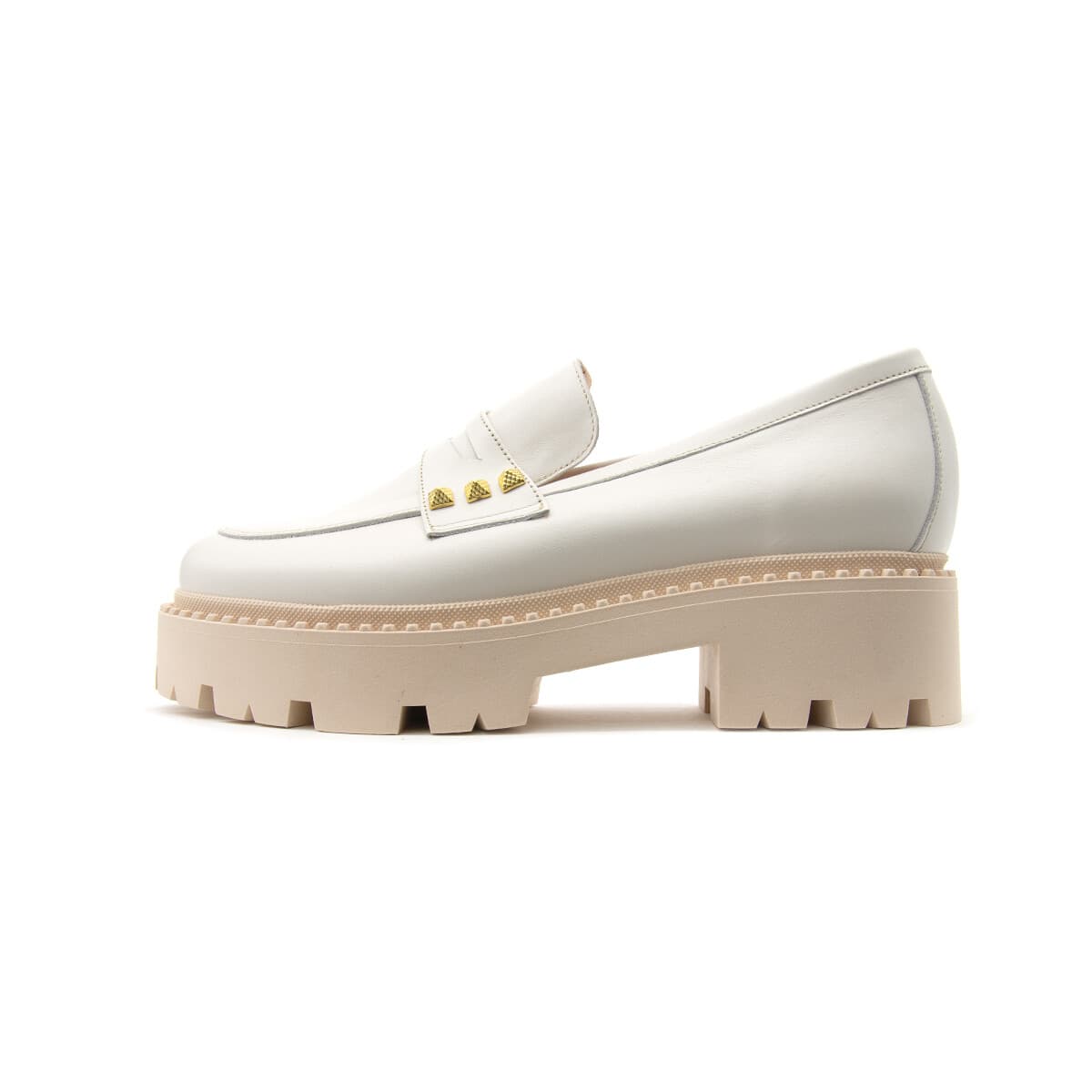 Μοκασσίνια Bacali Collection LEATHER CHUNKY MOCCASINS WOMEN