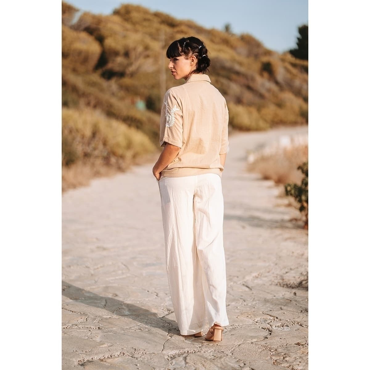 Women's Pants Isla Bonita By Sigris Beige