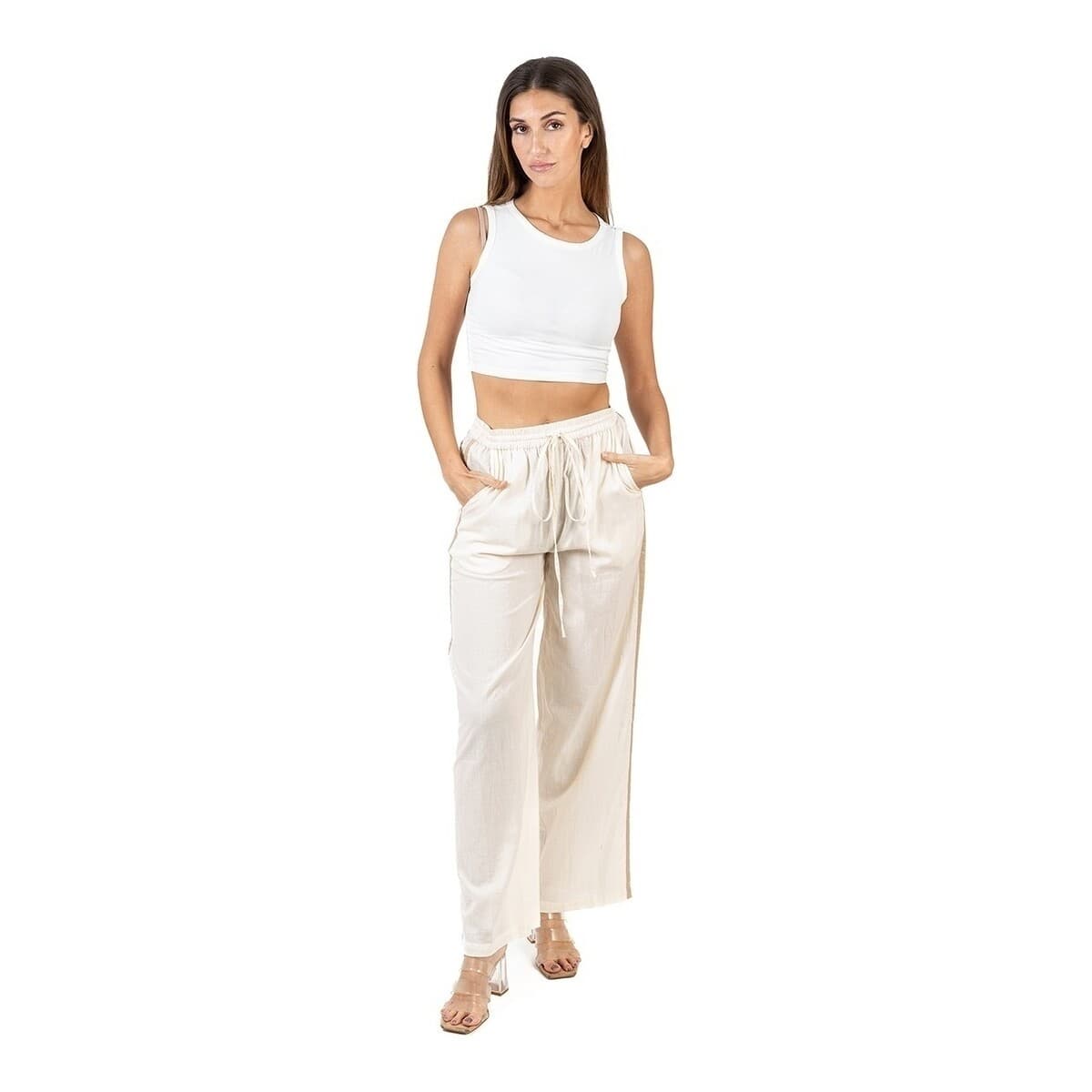 Women's Pants Isla Bonita By Sigris Beige