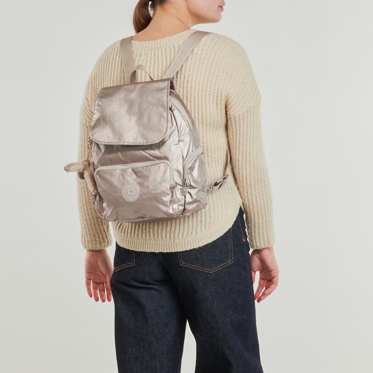 Women's Backpacks Kipling Silver