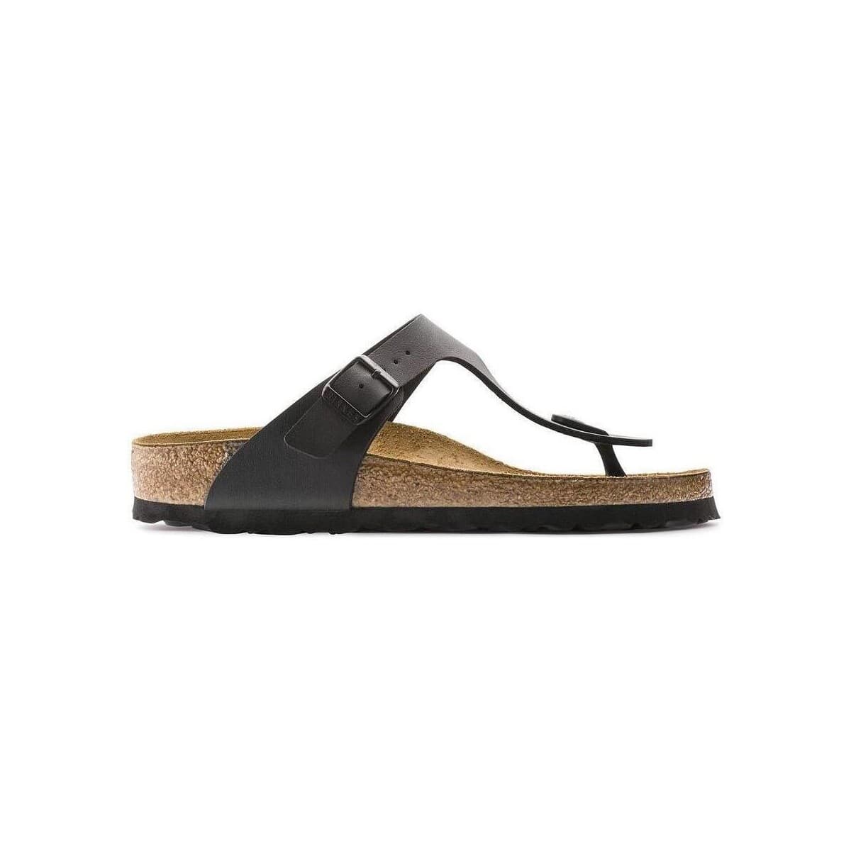 Σανδάλια χωρίς τακούνι BIRKENSTOCK Gizeh Birko-Flor Regular - Preto