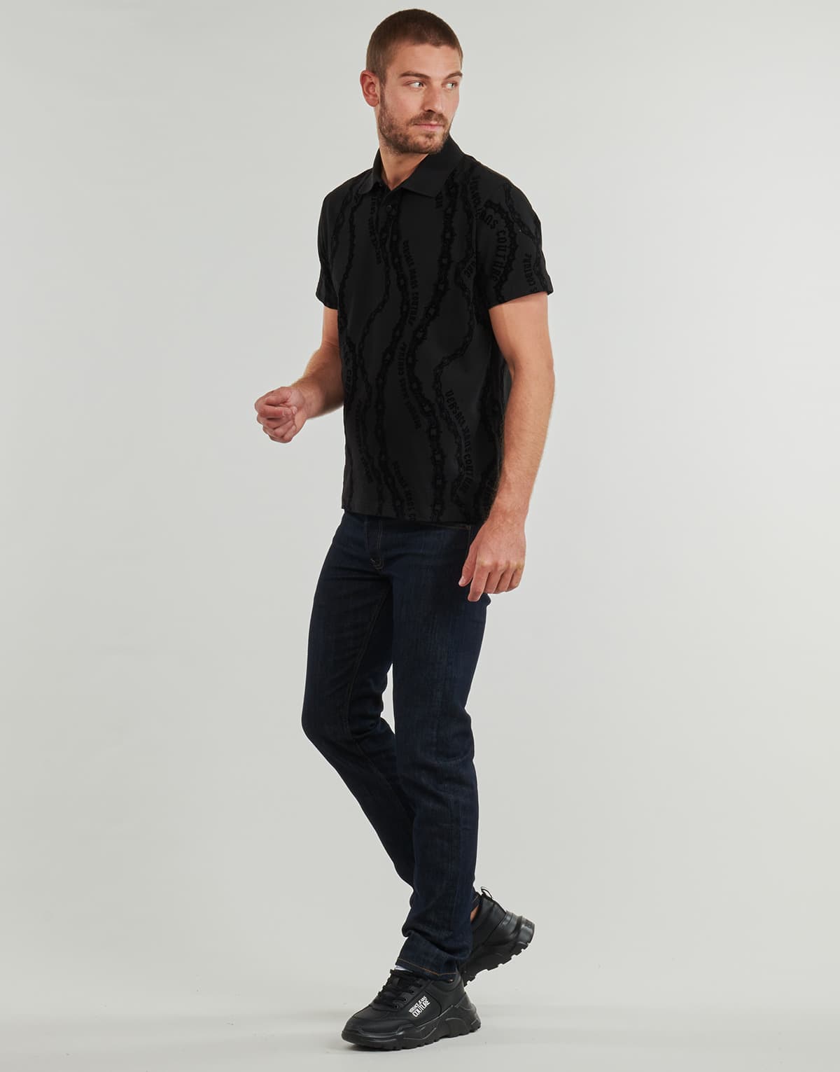 Men's Polo Shirts Versace Jeans Couture Black